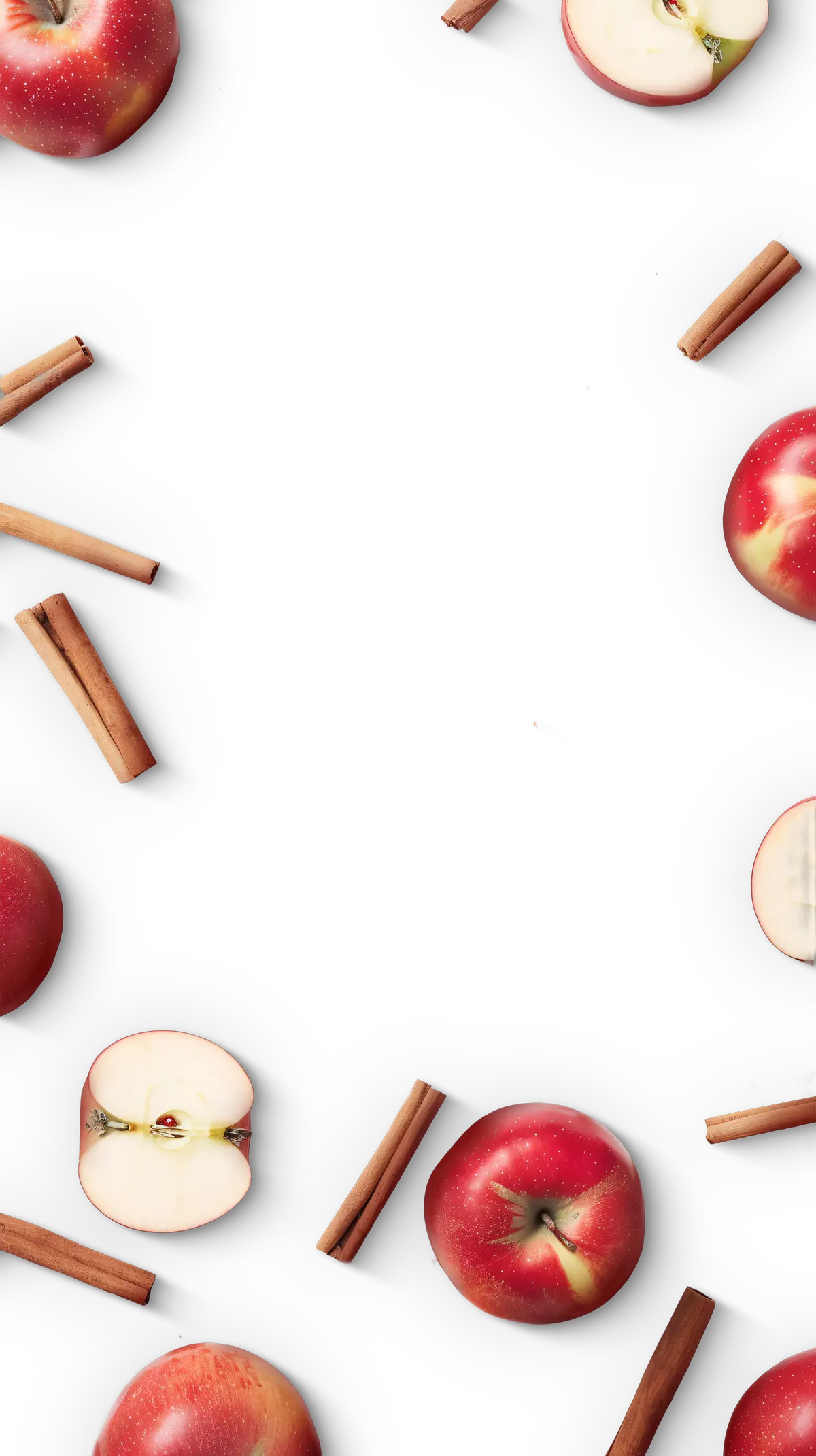 Imagem de fundo: Bolo com aveia e linhaça sabor maçã e canela zero adição de açúcares