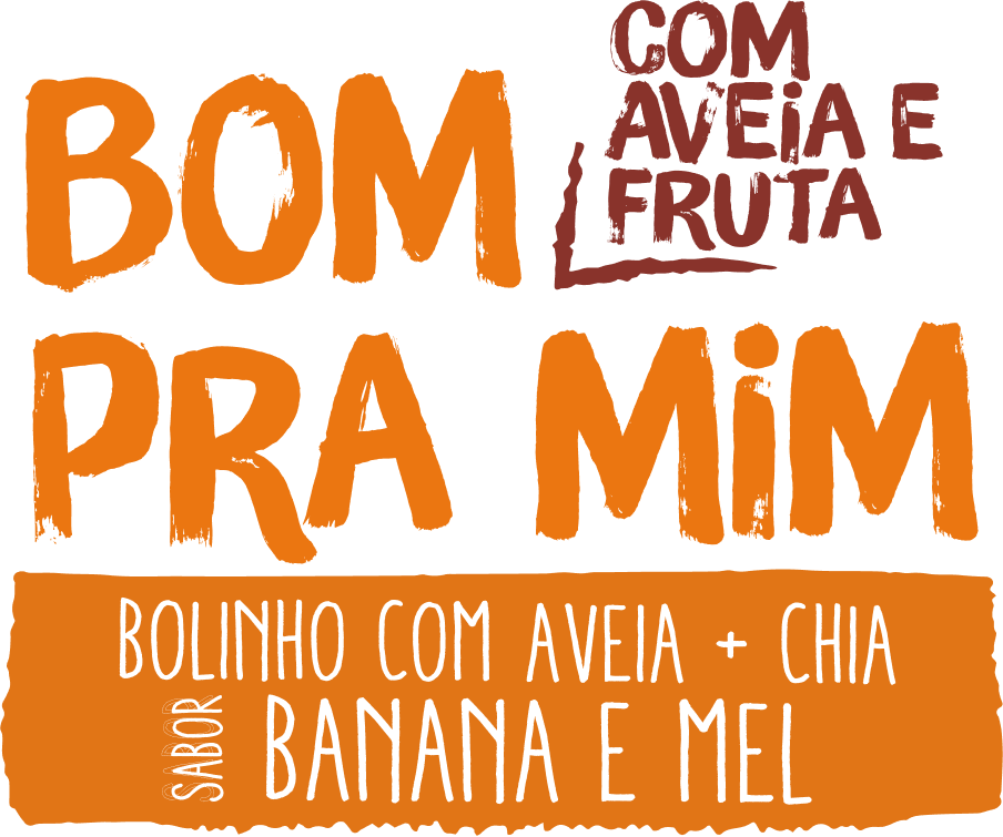 Logo: Bolo com aveia e chia sabor banana e mel zero adição de açúcares